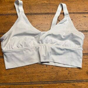 Aerie medium‎ white twist sports bra super cute layers layering